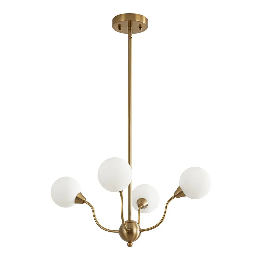 Bloom Frosted Glass Globe Bubble Brass Sputnik Chandelier - Image 17
