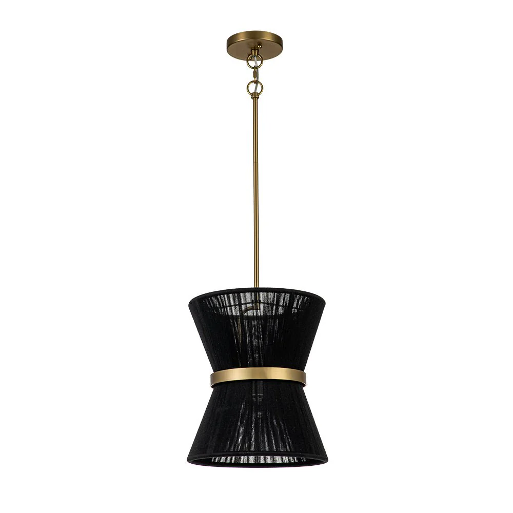 Boho 2-Tier Woven Thread Tapered Drum Pendant Light - Image 21