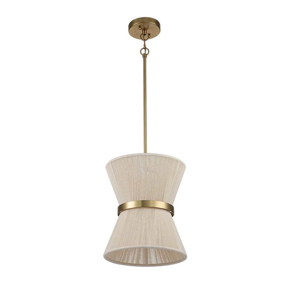 Boho 2-Tier Woven Thread Tapered Drum Pendant Light - Image 8
