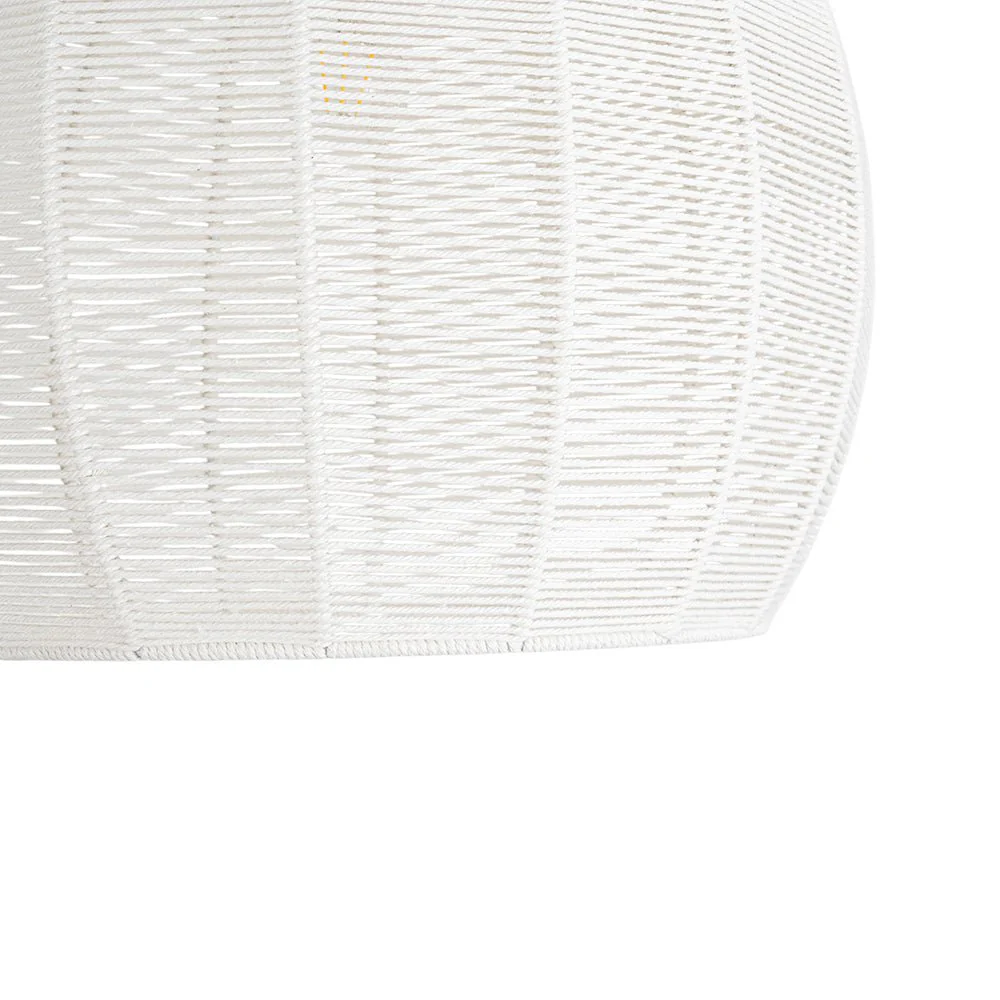 Boho Ivory Woven Thread Dome Cage Semi Flush Mount - Image 13