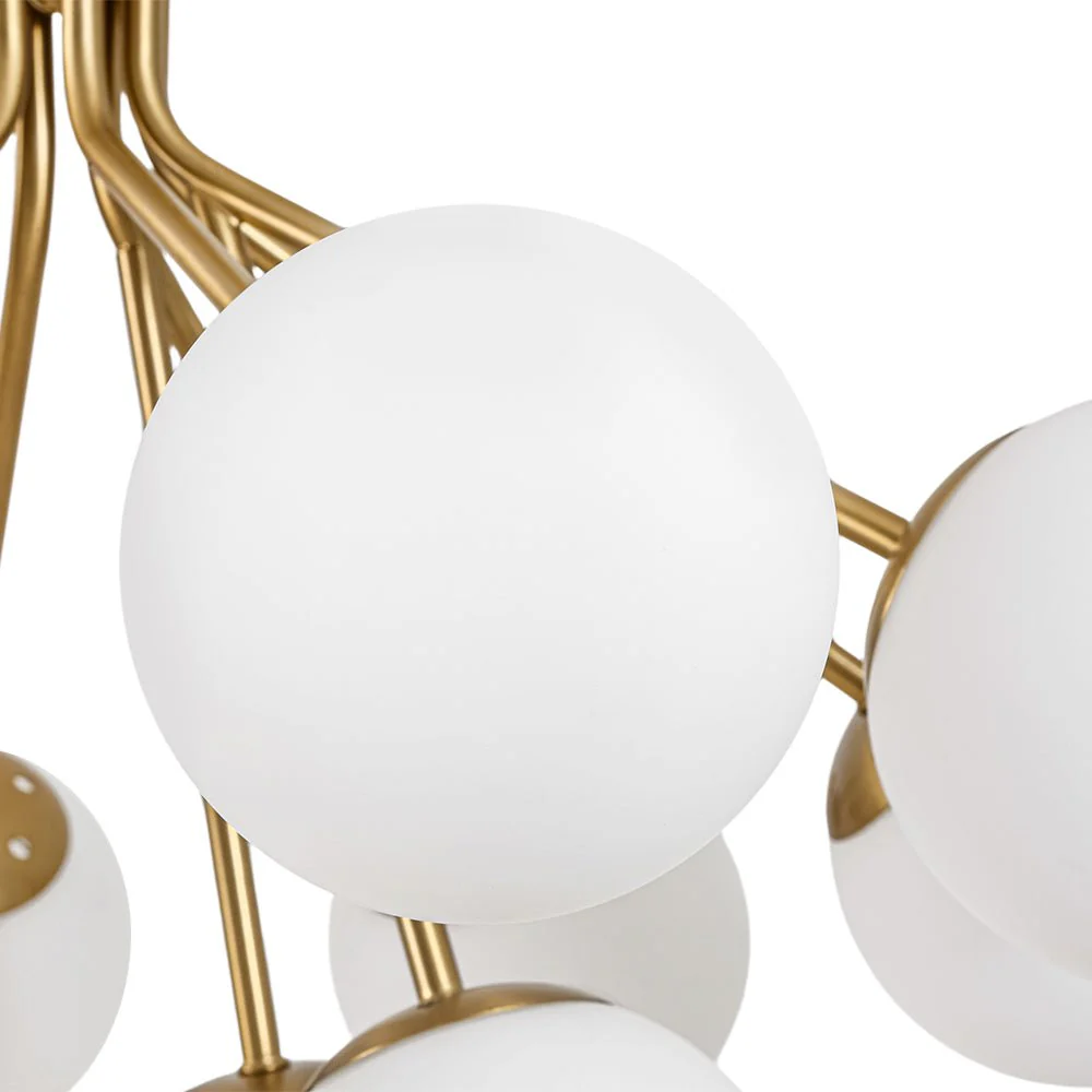 Bloom Opal Glass Bubble Tiered Sputnik Semi Flush Chandelier - Image 14