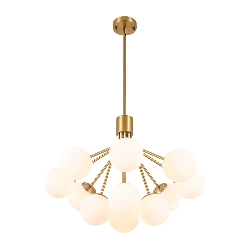 Bloom Opal Glass Bubble Tiered Sputnik Semi Flush Chandelier - Image 9