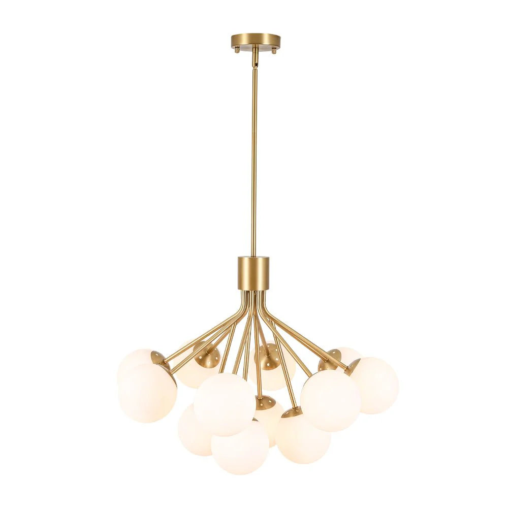 Bloom Opal Glass Bubble Tiered Sputnik Semi Flush Chandelier - Image 11