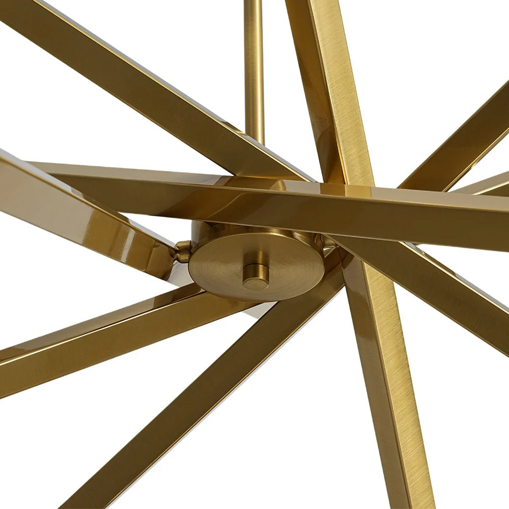 Brass 12-Light Adjustable Linear Rod Sputnik Chandelier - Image 11