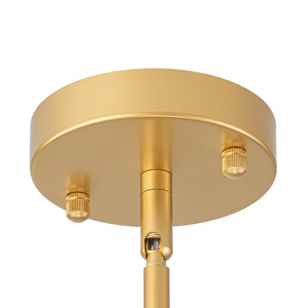12-Light Brass Tiered Opal Glass Bubble Semi Flush Chandelier - Image 11
