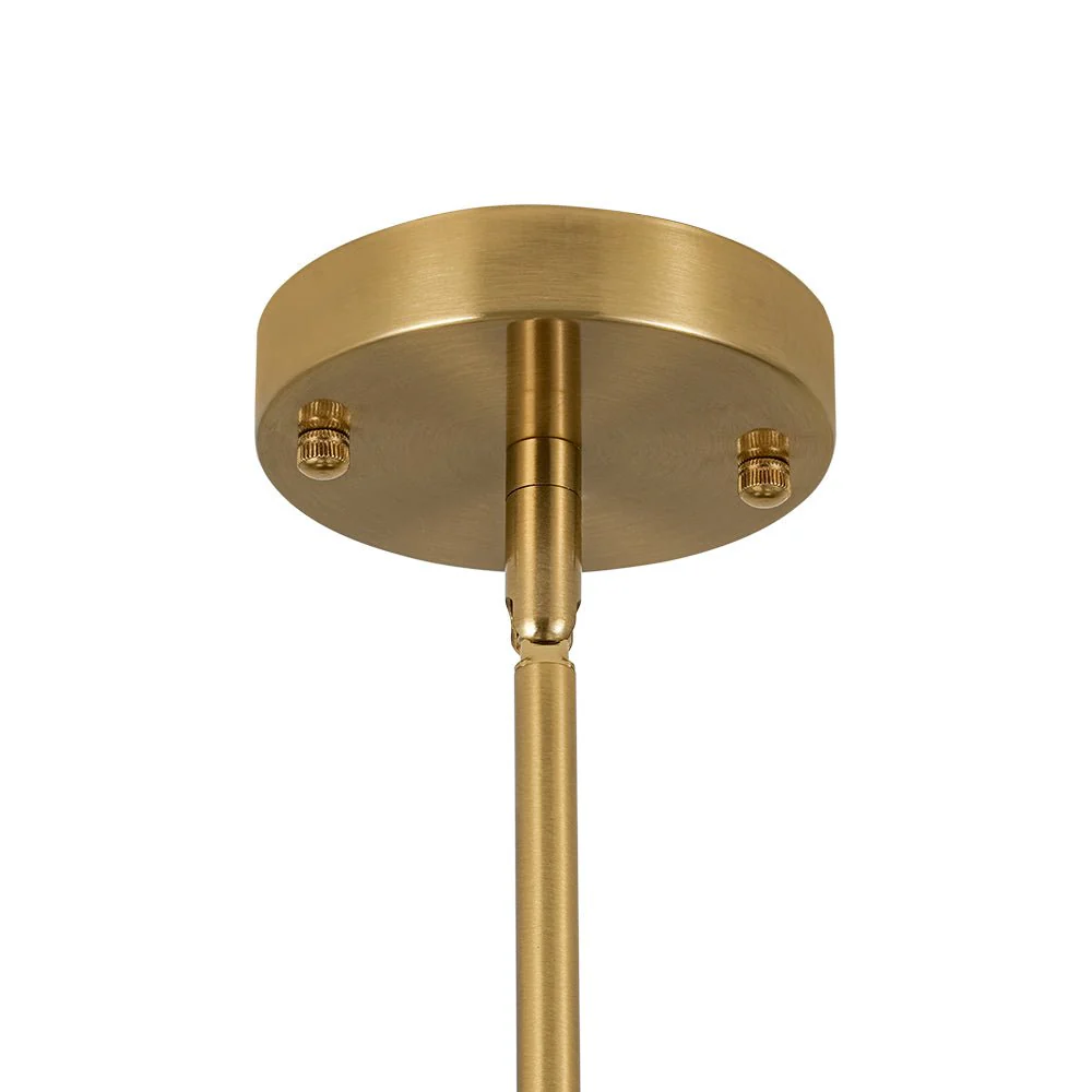 Brass 4-Light Opal Glass Globe Round Sputnik Chandelier - Image 8