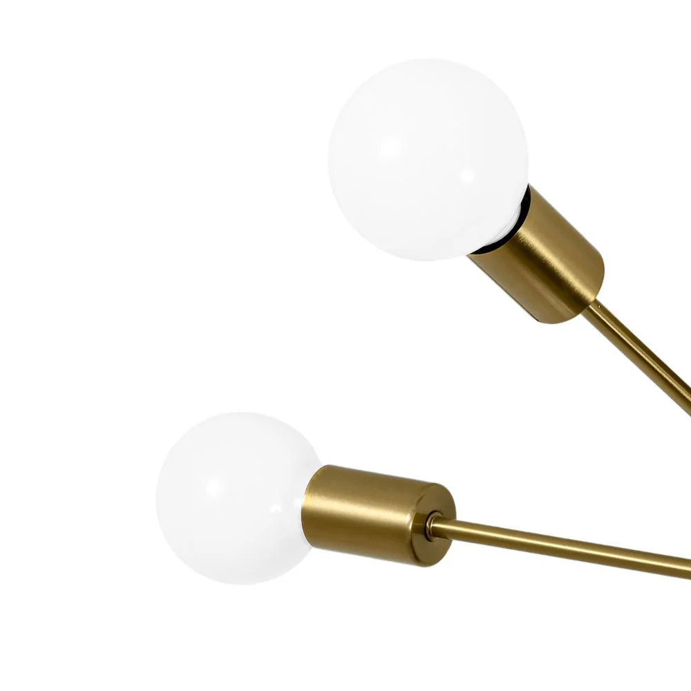 Brass 5-Light Tiered Linear Sputnik Semi Flush Mount - Image 12