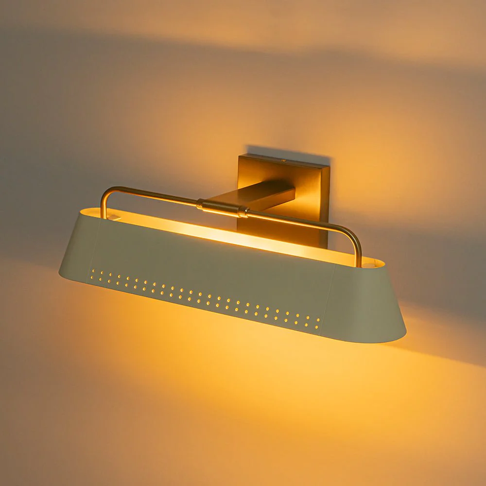 Brass Beige Iron Rectangle Shade Vanity Sconce Picture Light - Image 14