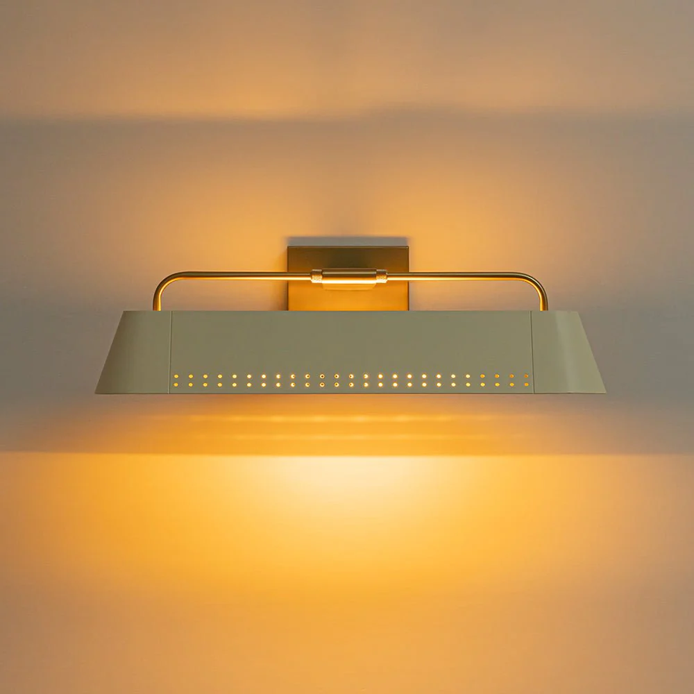 Brass Beige Iron Rectangle Shade Vanity Sconce Picture Light - Image 15