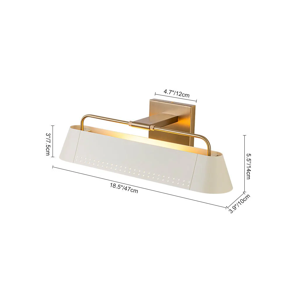 Brass Beige Iron Rectangle Shade Vanity Sconce Picture Light - Image 16