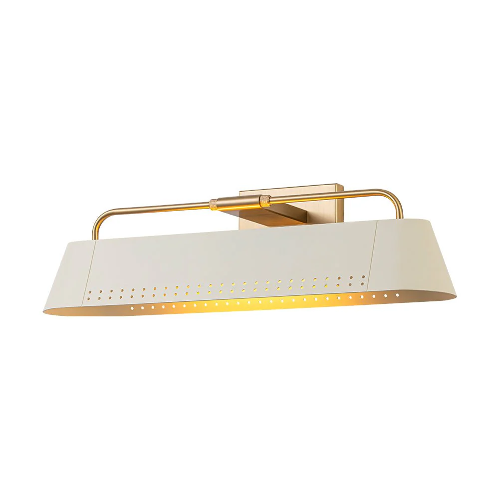 Brass Beige Iron Rectangle Shade Vanity Sconce Picture Light - Image 3
