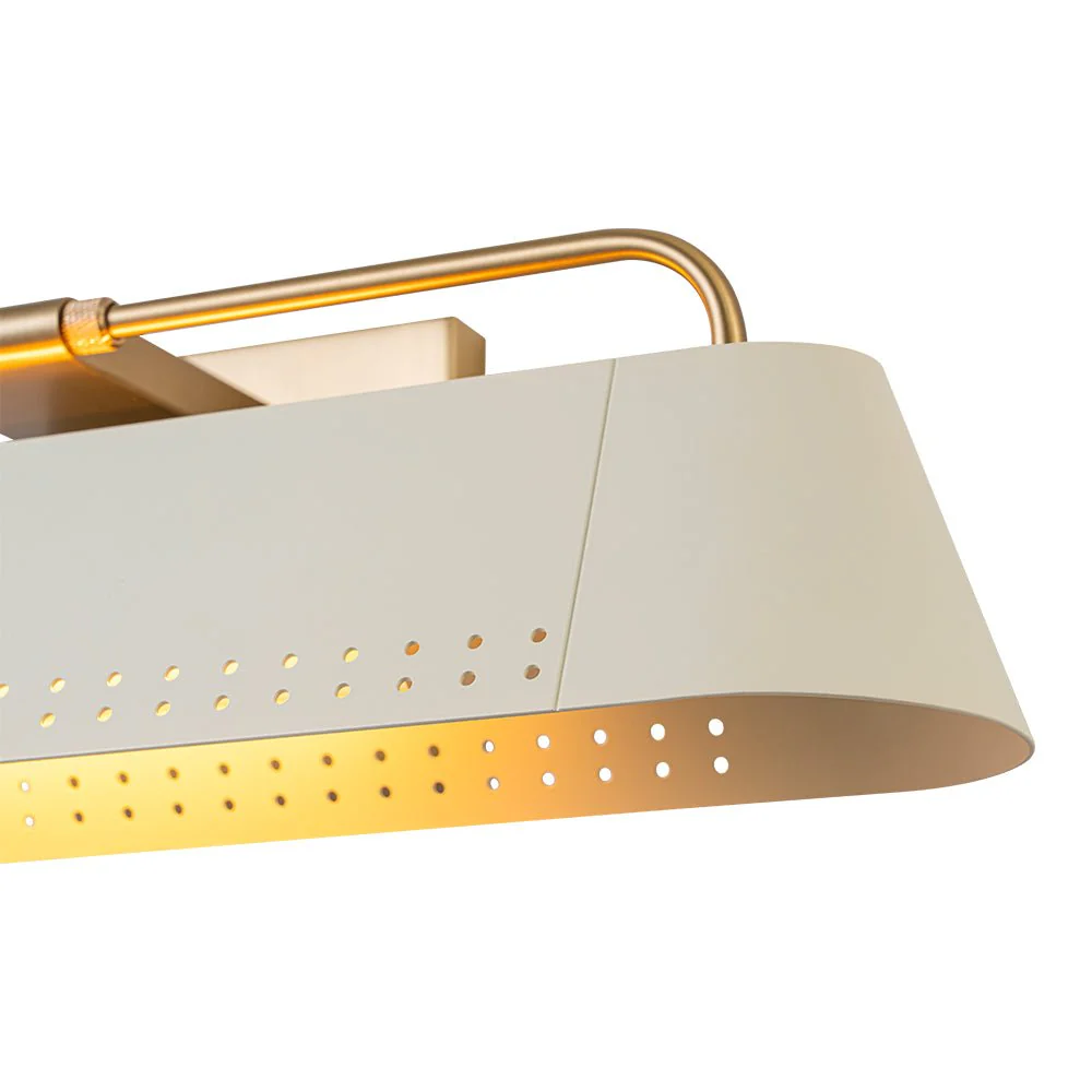 Brass Beige Iron Rectangle Shade Vanity Sconce Picture Light - Image 9