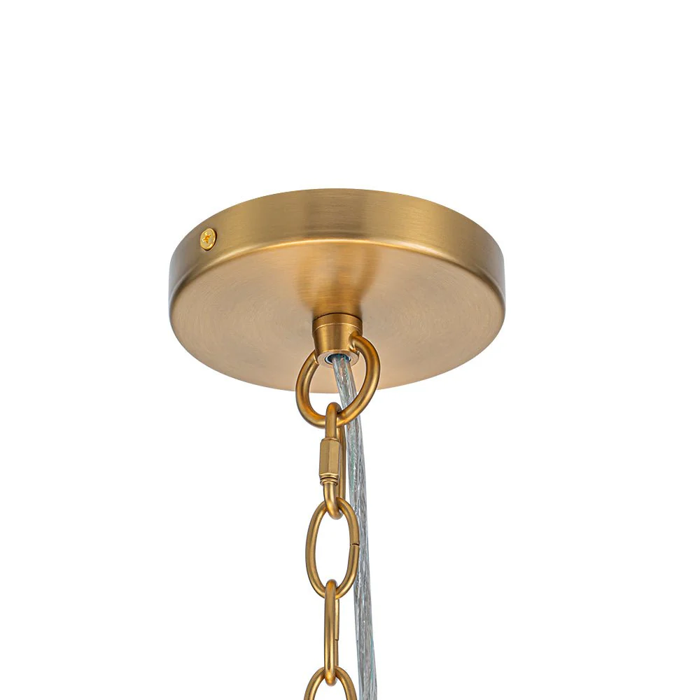 Glam Blue Iridescent Swirl Glass Round Tiered Chandelier - Image 26