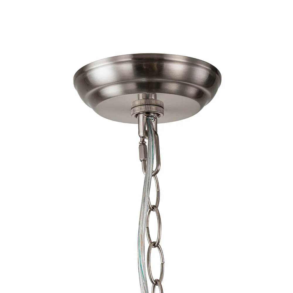 Brass Cluster Ribbed Glass Globe Bubble Chandelier - Image 42