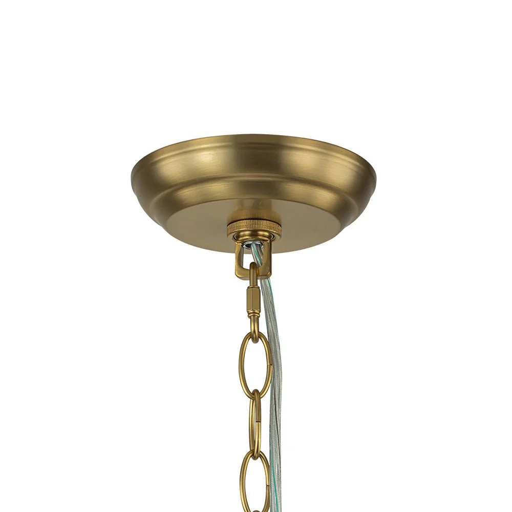 Brass Cluster Sculpture Texture Glass Globe Bubble Chandelier - Image 26