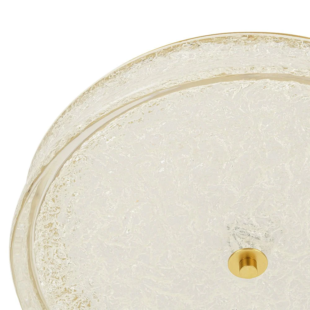 Brass Crystal Resin Art Dimmable LED Round LED Ceiling Light - Image 11