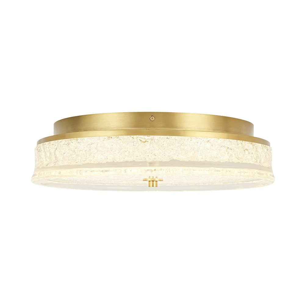 Brass Crystal Resin Art Dimmable LED Round LED Ceiling Light - Image 6