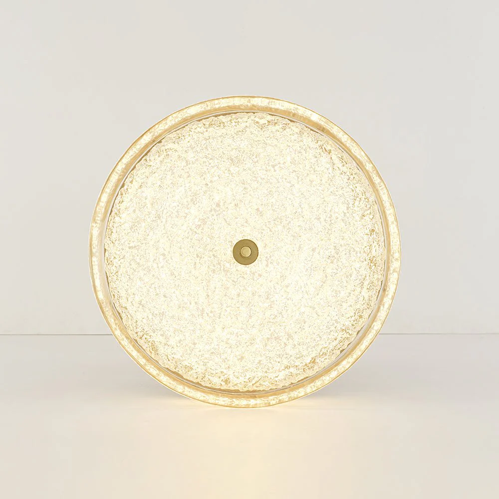 Brass Crystal Resin Art Dimmable LED Round LED Ceiling Light - Image 7