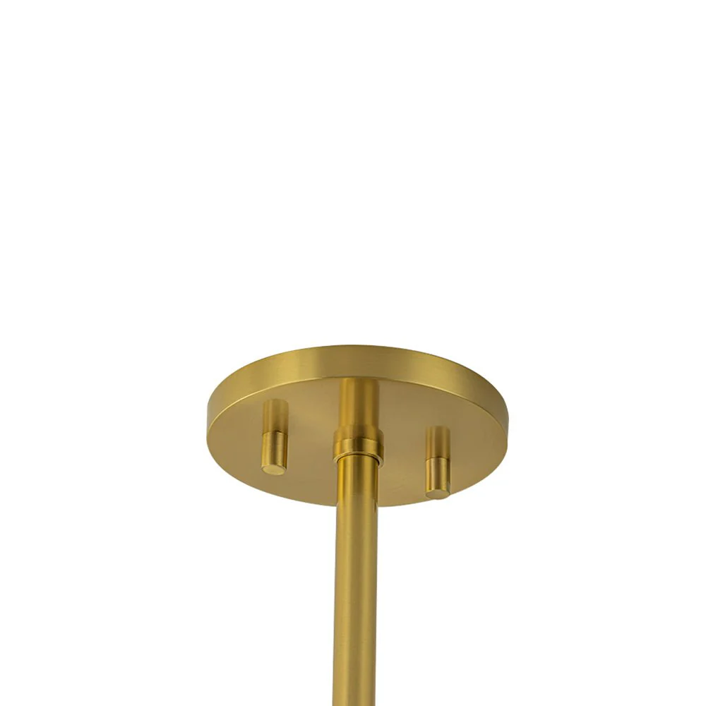 Brass Daisy 3-Light Opal Glass Globe Semi Flush Light - Image 11