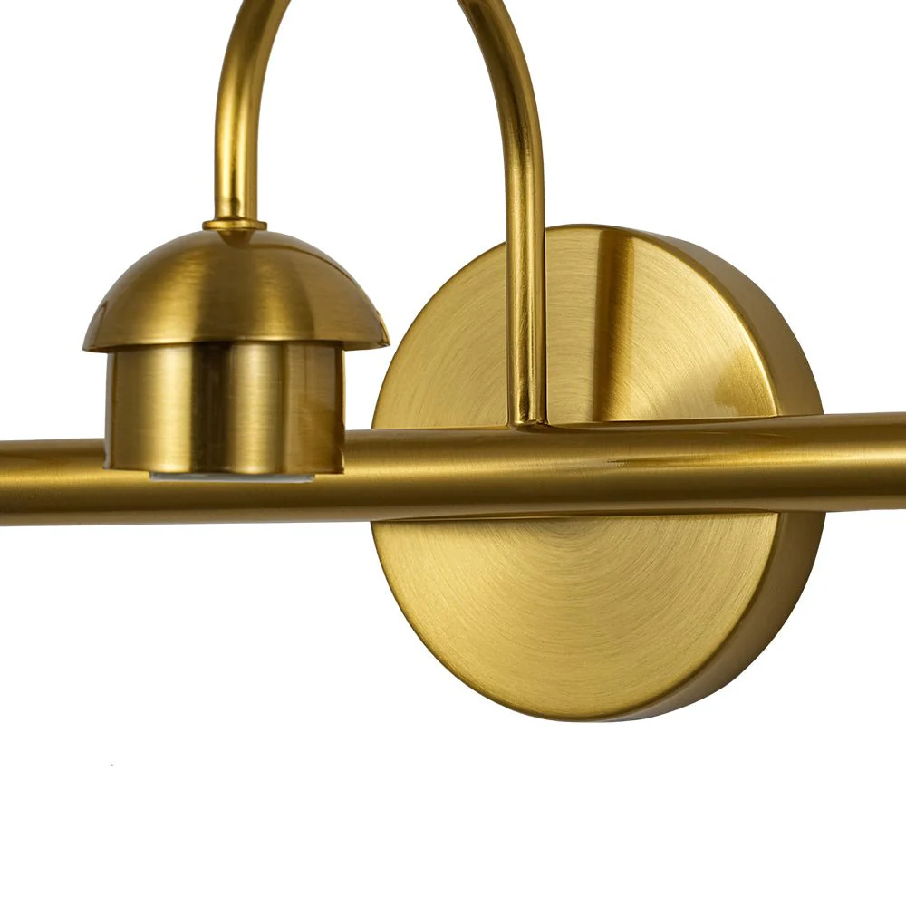 Brass Goose Arm Glass Globe 3-Light Vanity Wall Sconce - Image 8