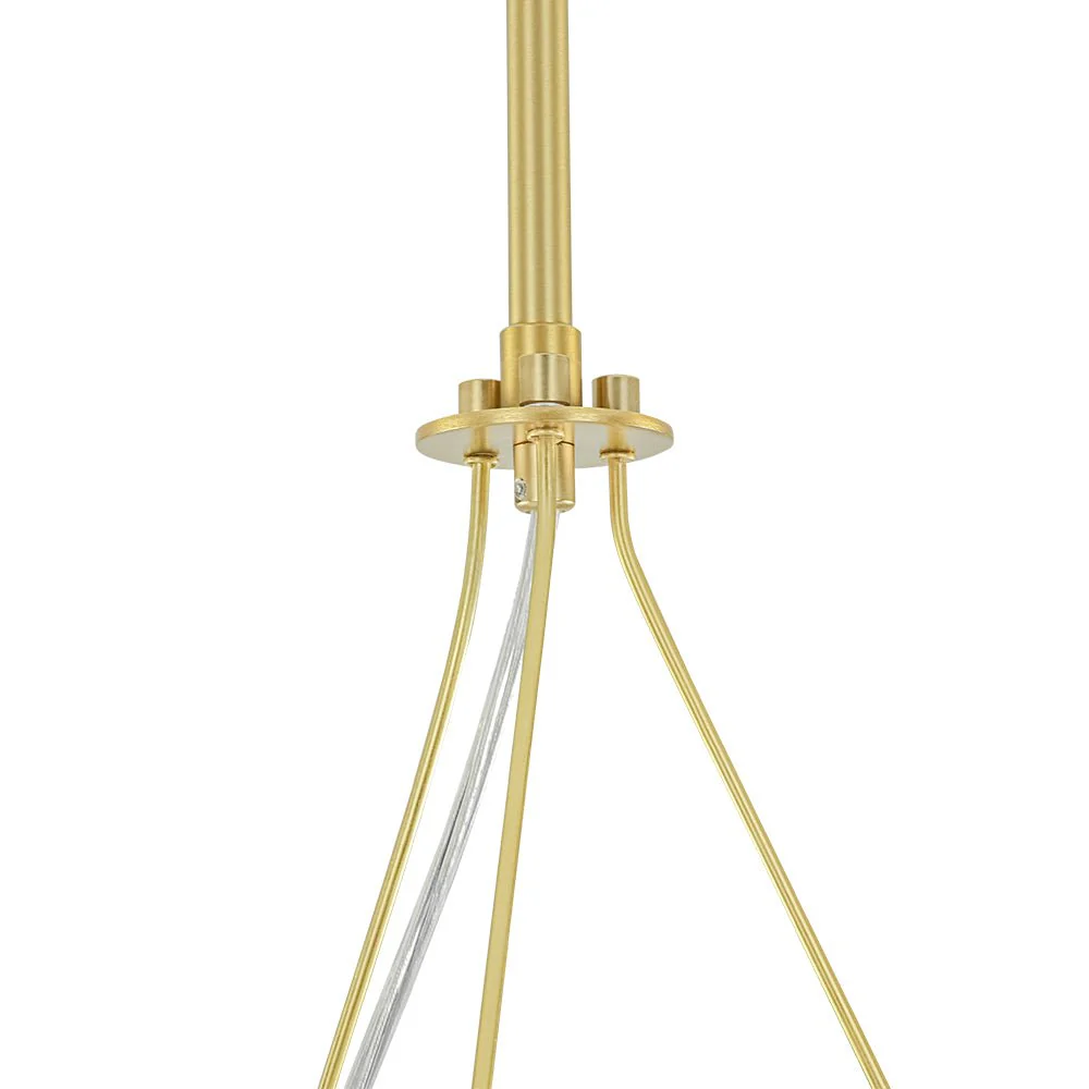 Brass Halo Shine Opal Glass Bubble Ring Chandelier - Image 14