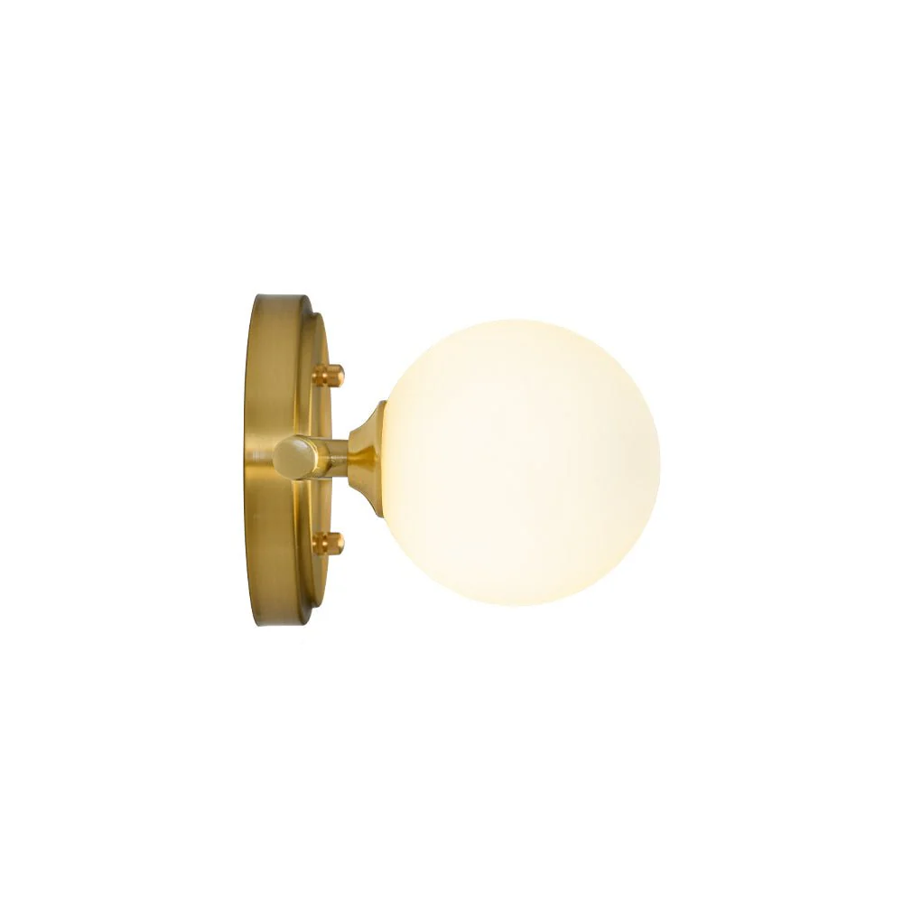 Brass Linear Opal Glass Globe Semi Flush Mount Vanity Light - Image 20