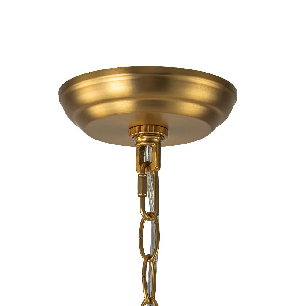 Brass Luxe Cluster Rippled Glass Globe Bubble Chandelier - Image 32