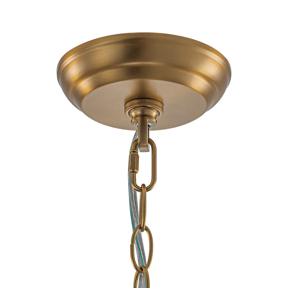 Brass Luxe Cluster Hammered Glass Globe Bubble Chandelier - Image 22