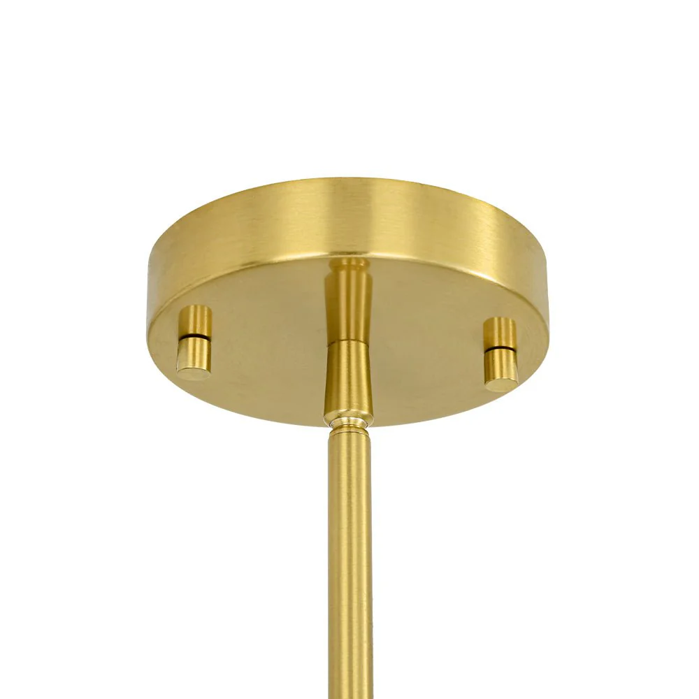Brass Mid-Century Minimalist Tiered Candle Style Chandelier - Image 17