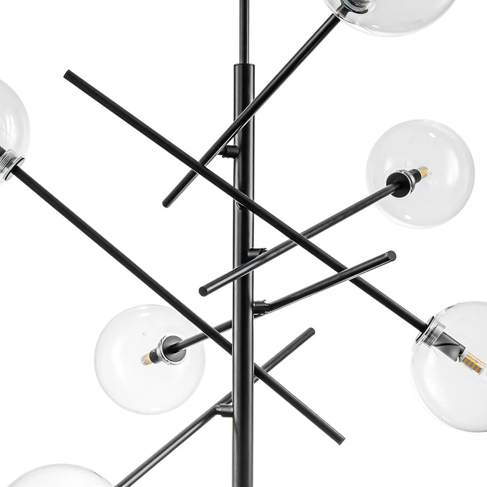 Celestial Glass Globe Sputnik Chandelier - Adjustable Linear Arm - Image 26