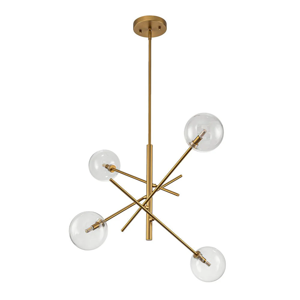 Celestial Glass Globe Sputnik Chandelier - Adjustable Linear Arm - Image 30