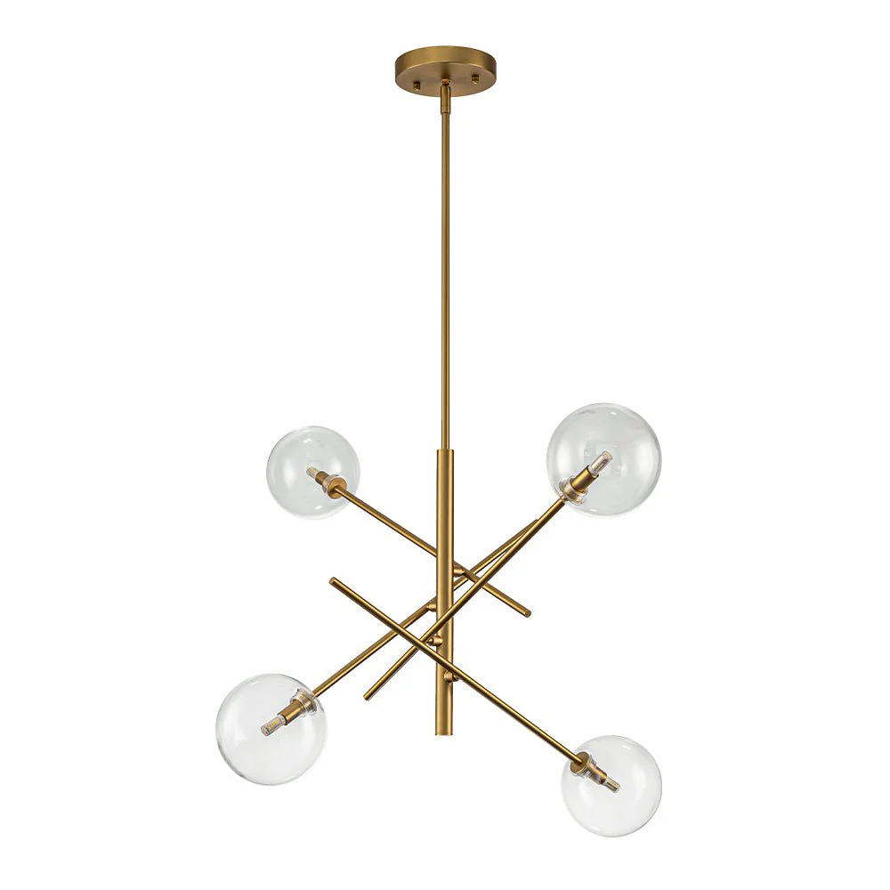 Celestial Glass Globe Sputnik Chandelier - Adjustable Linear Arm - Image 32