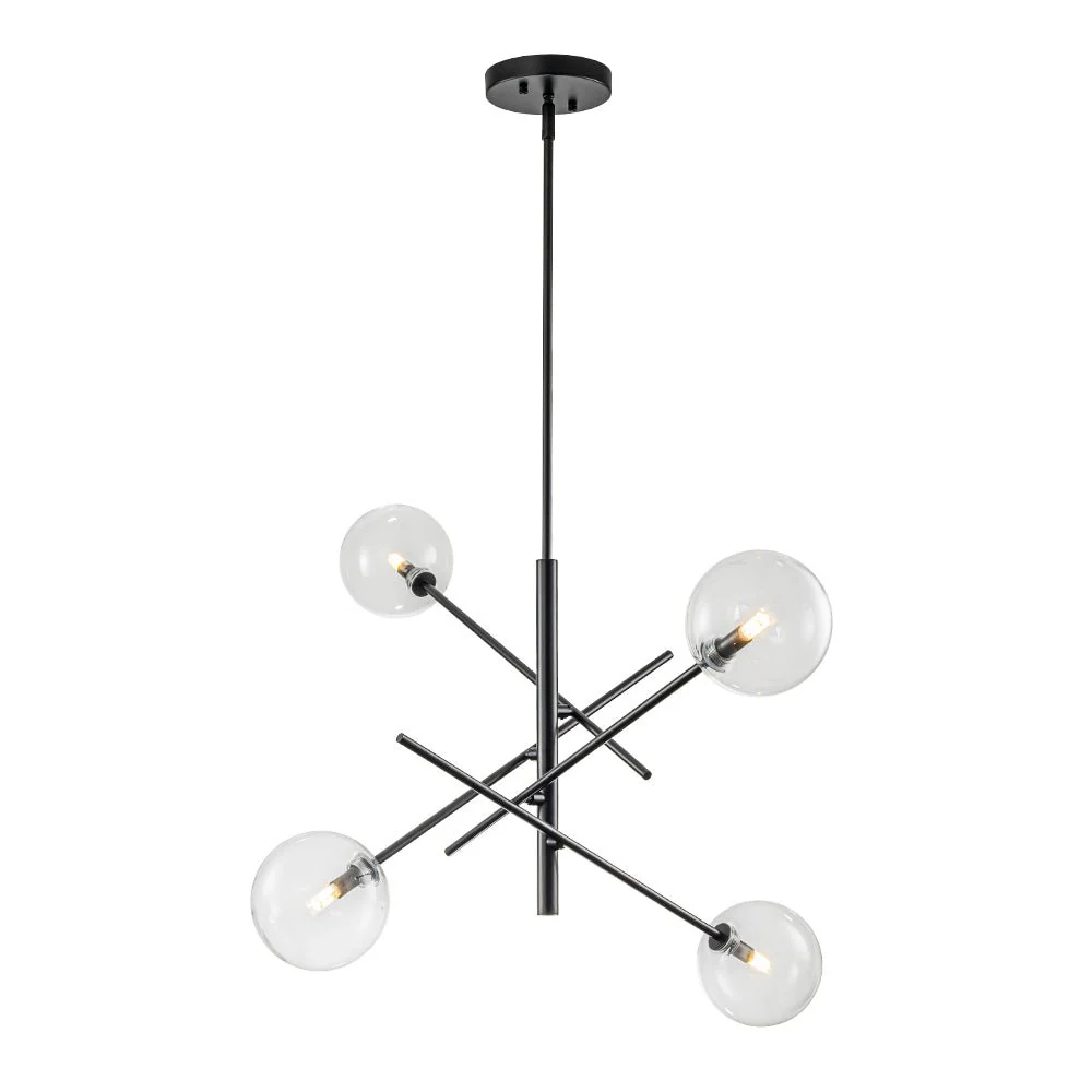 Celestial Glass Globe Sputnik Chandelier - Adjustable Linear Arm - Image 33