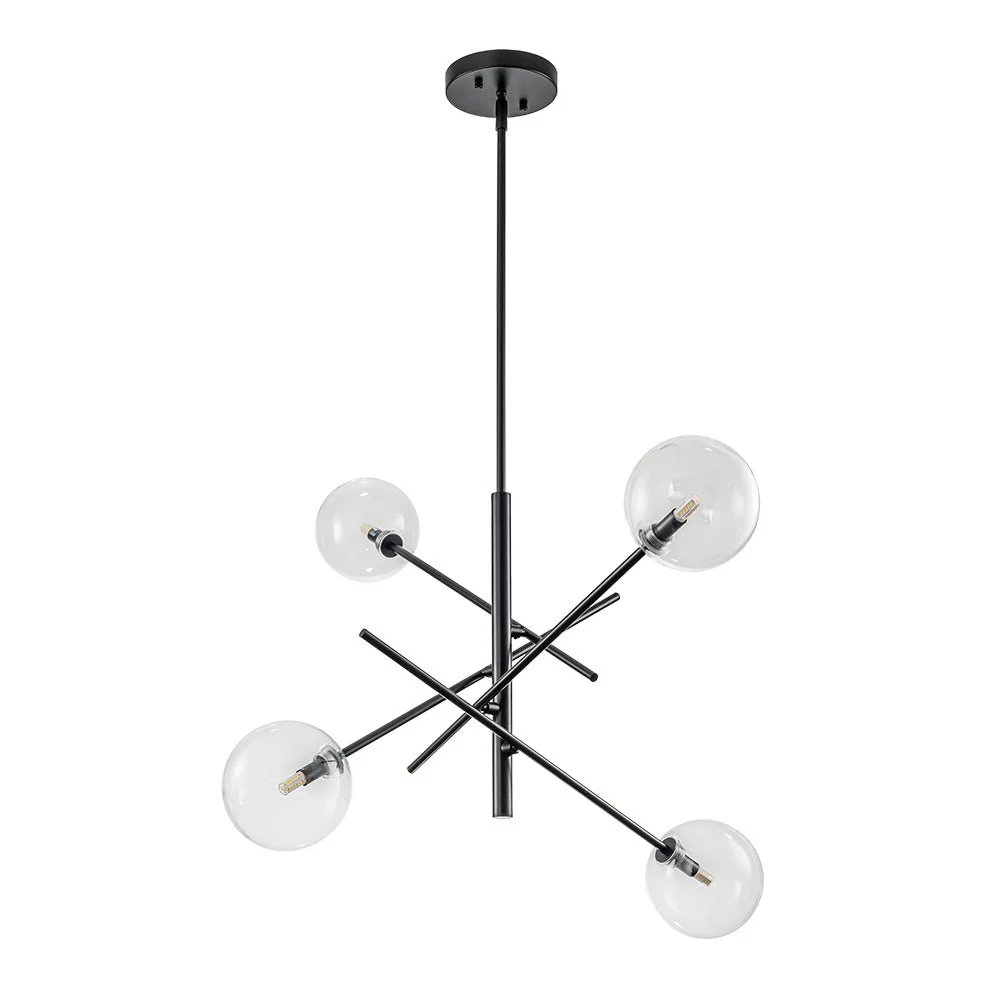 Celestial Glass Globe Sputnik Chandelier - Adjustable Linear Arm - Image 36