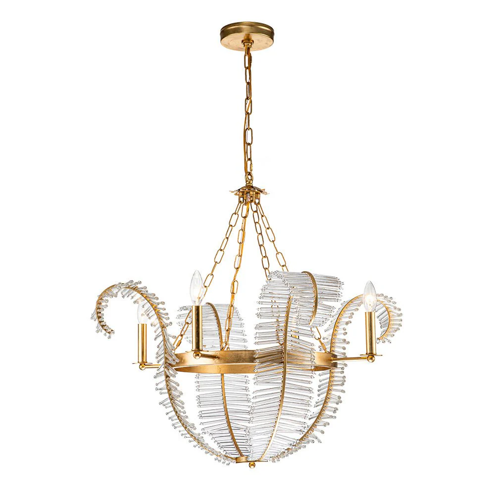 Chic Antique Crystal Floral Chandelier - Image 20