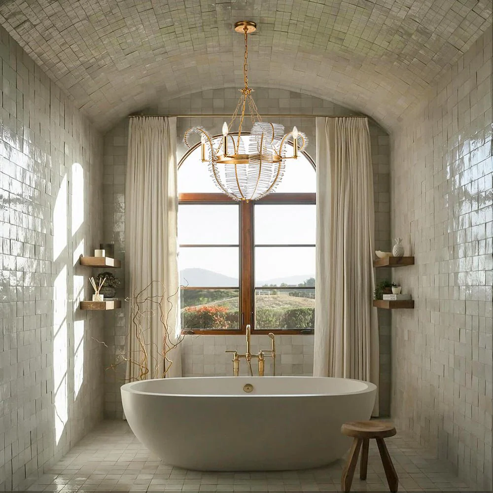Chic Antique Crystal Floral Chandelier - Image 3