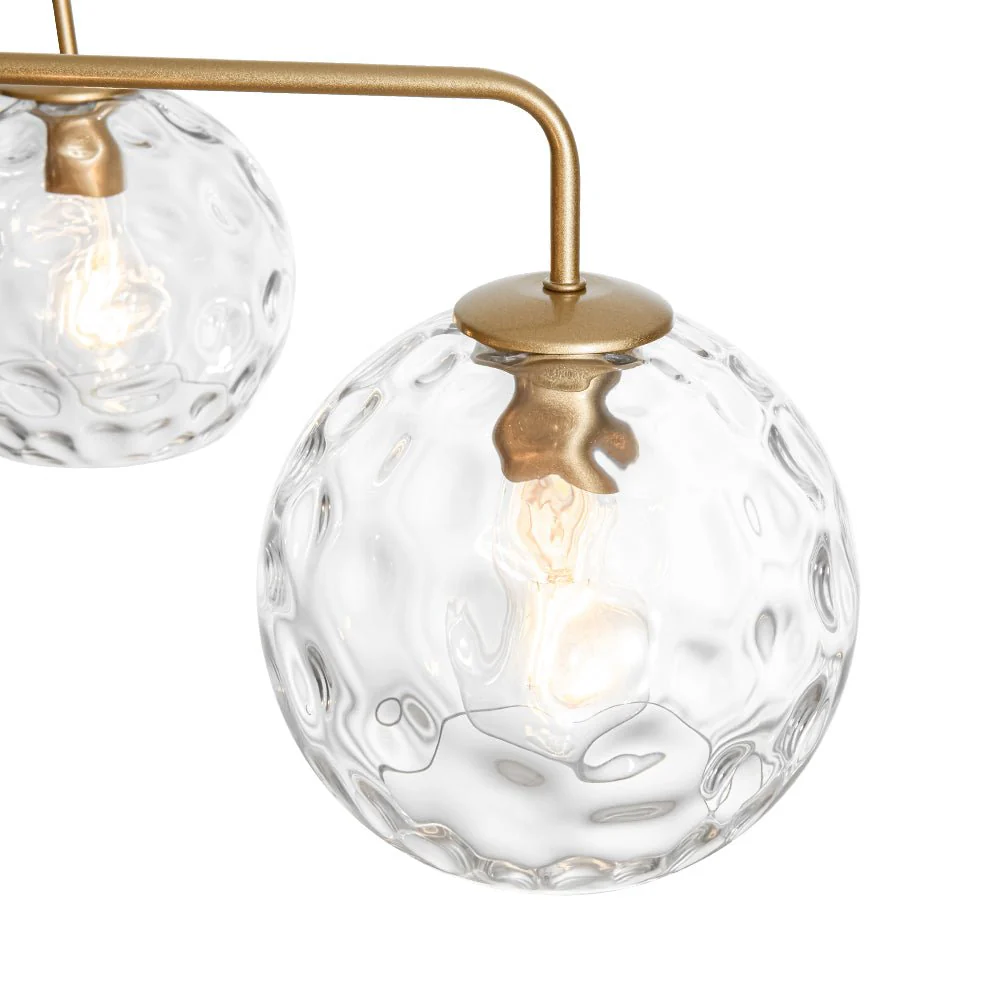 Clear Hammered Glass Globe 5-light Round Sputnik Chandelier - Image 10