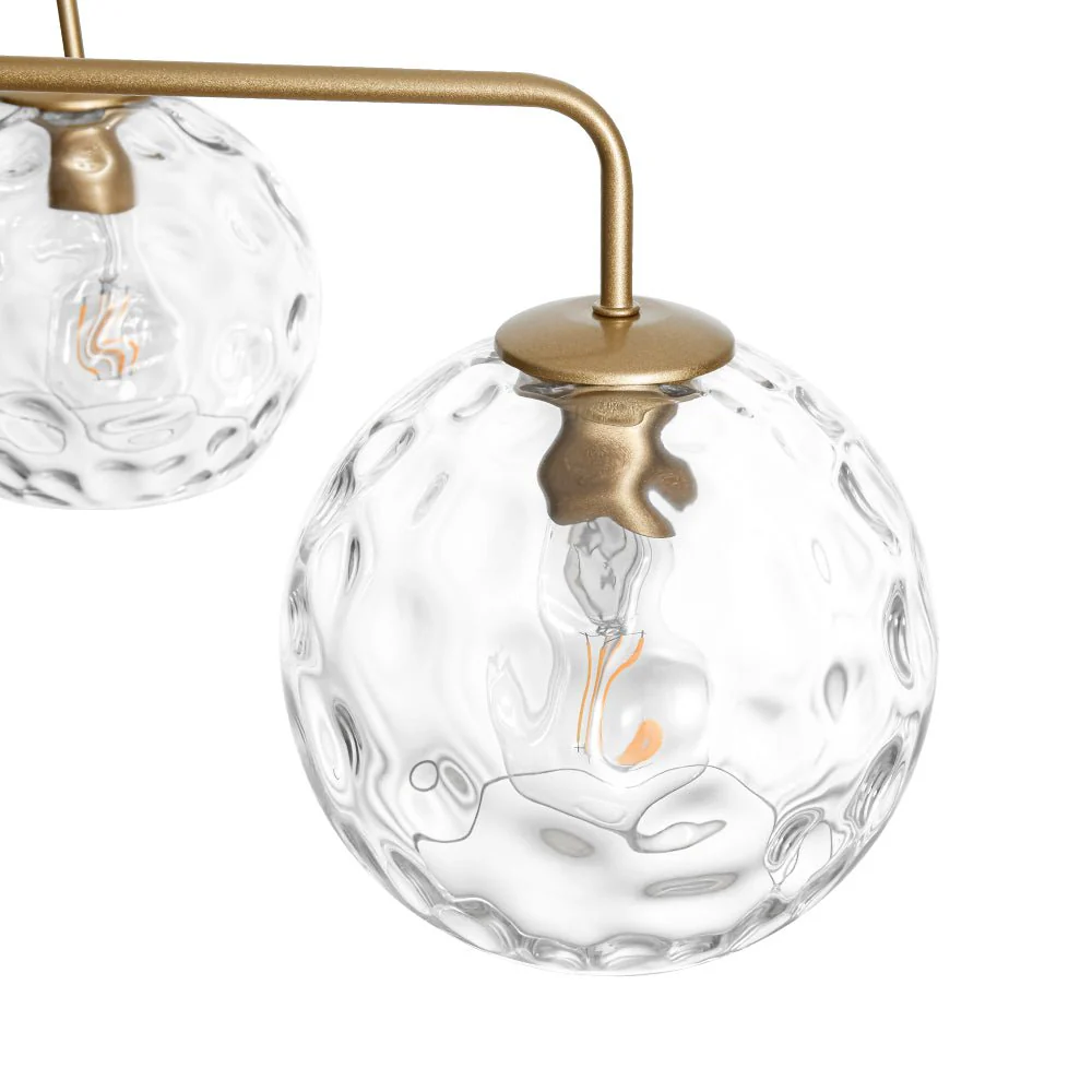 Clear Hammered Glass Globe 5-light Round Sputnik Chandelier - Image 11