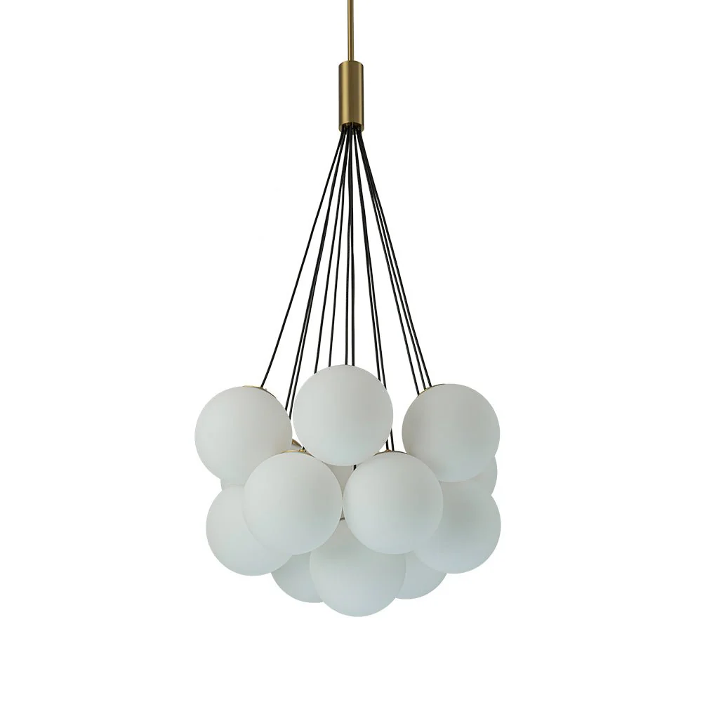 Cloud Style Opal Glass Cluster Bubble Chandelier Pendant Light - Image 12