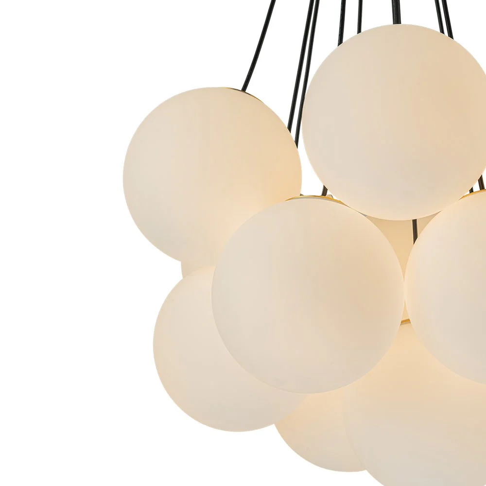 Cloud Style Opal Glass Cluster Bubble Chandelier Pendant Light - Image 14