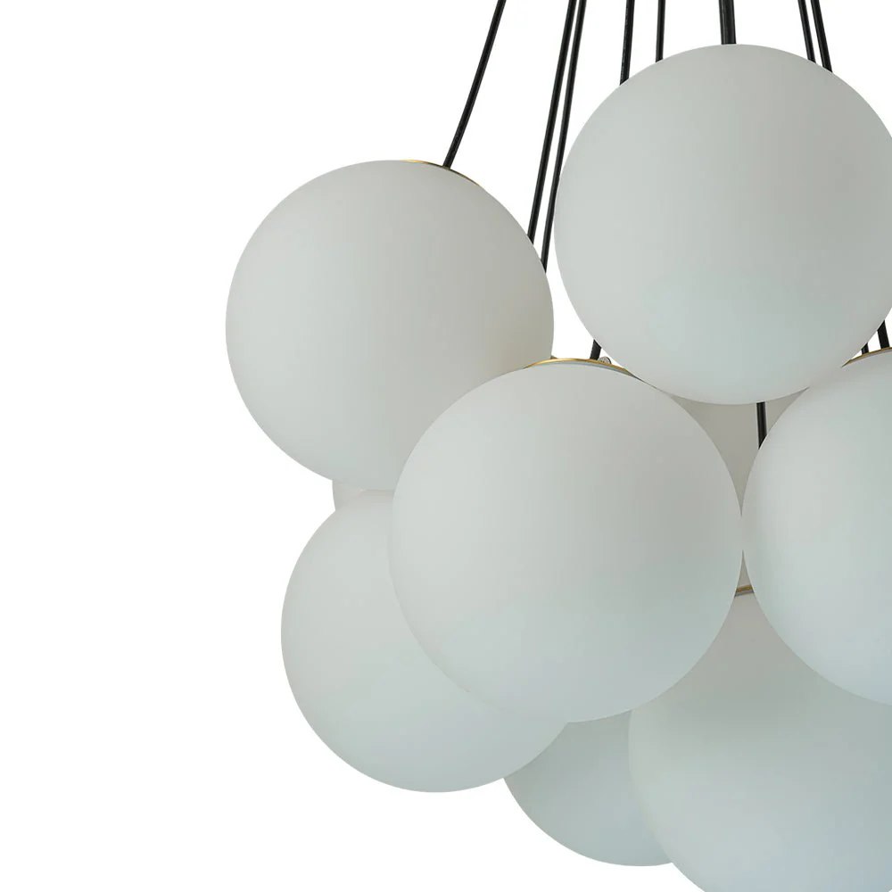 Cloud Style Opal Glass Cluster Bubble Chandelier Pendant Light - Image 15