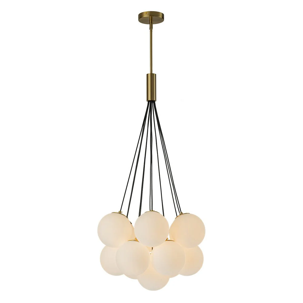 Cloud Style Opal Glass Cluster Bubble Chandelier Pendant Light - Image 3