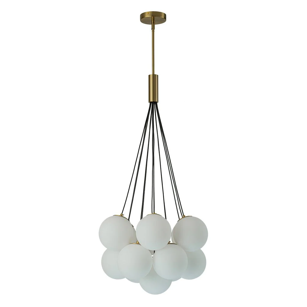 Cloud Style Opal Glass Cluster Bubble Chandelier Pendant Light - Image 4