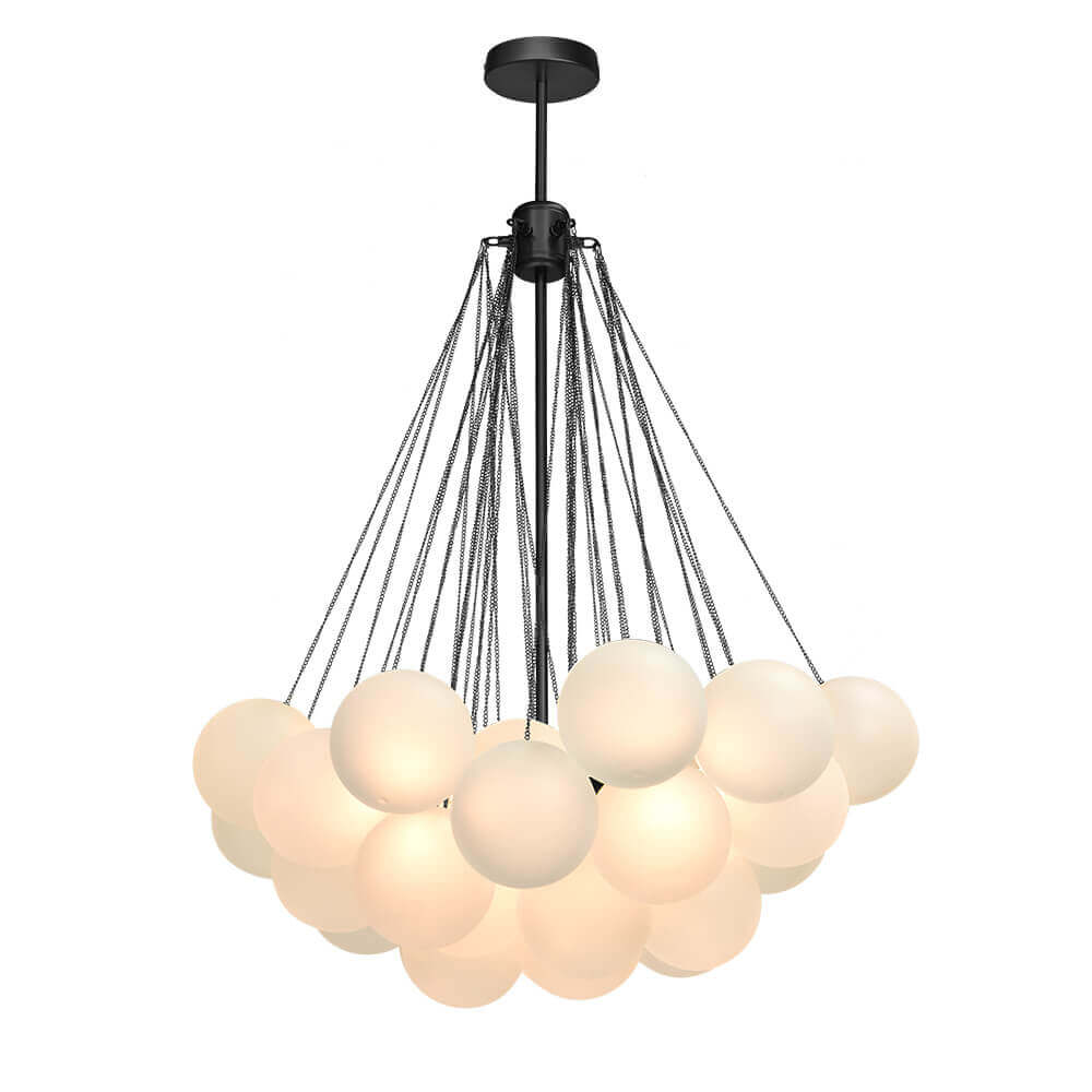 Cluster Frosted Glass Bubble Chandelier - Image 13