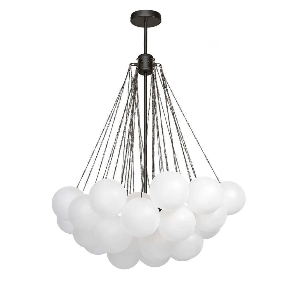 Cluster Frosted Glass Bubble Chandelier - Image 14