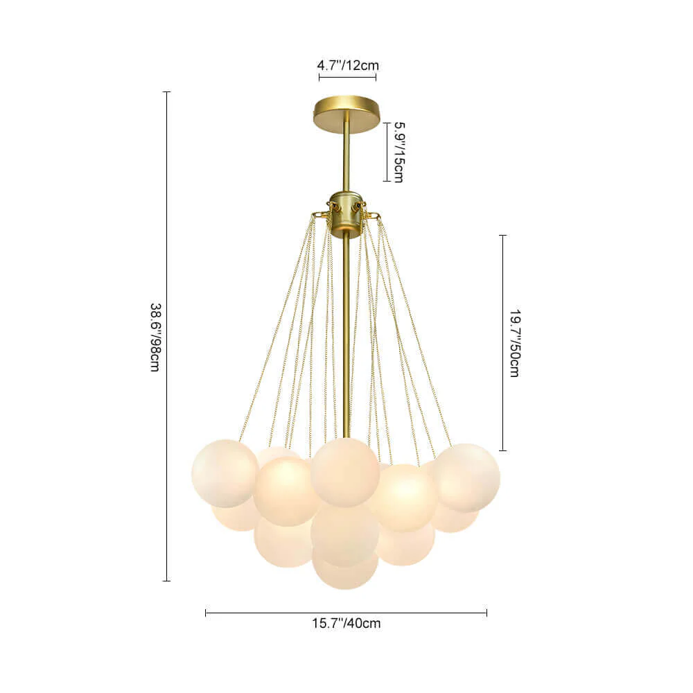 Cluster Frosted Glass Bubble Chandelier - Image 20