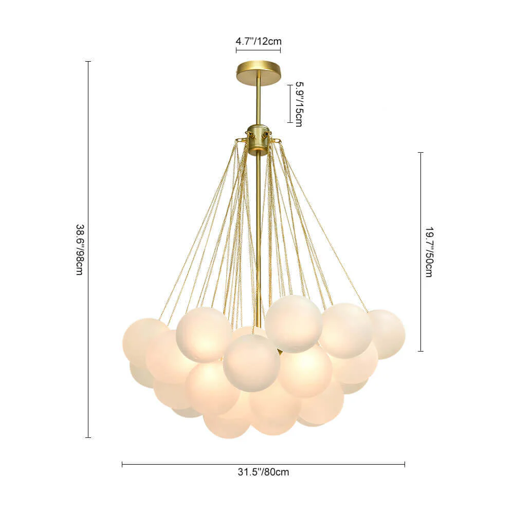 Cluster Frosted Glass Bubble Chandelier - Image 21