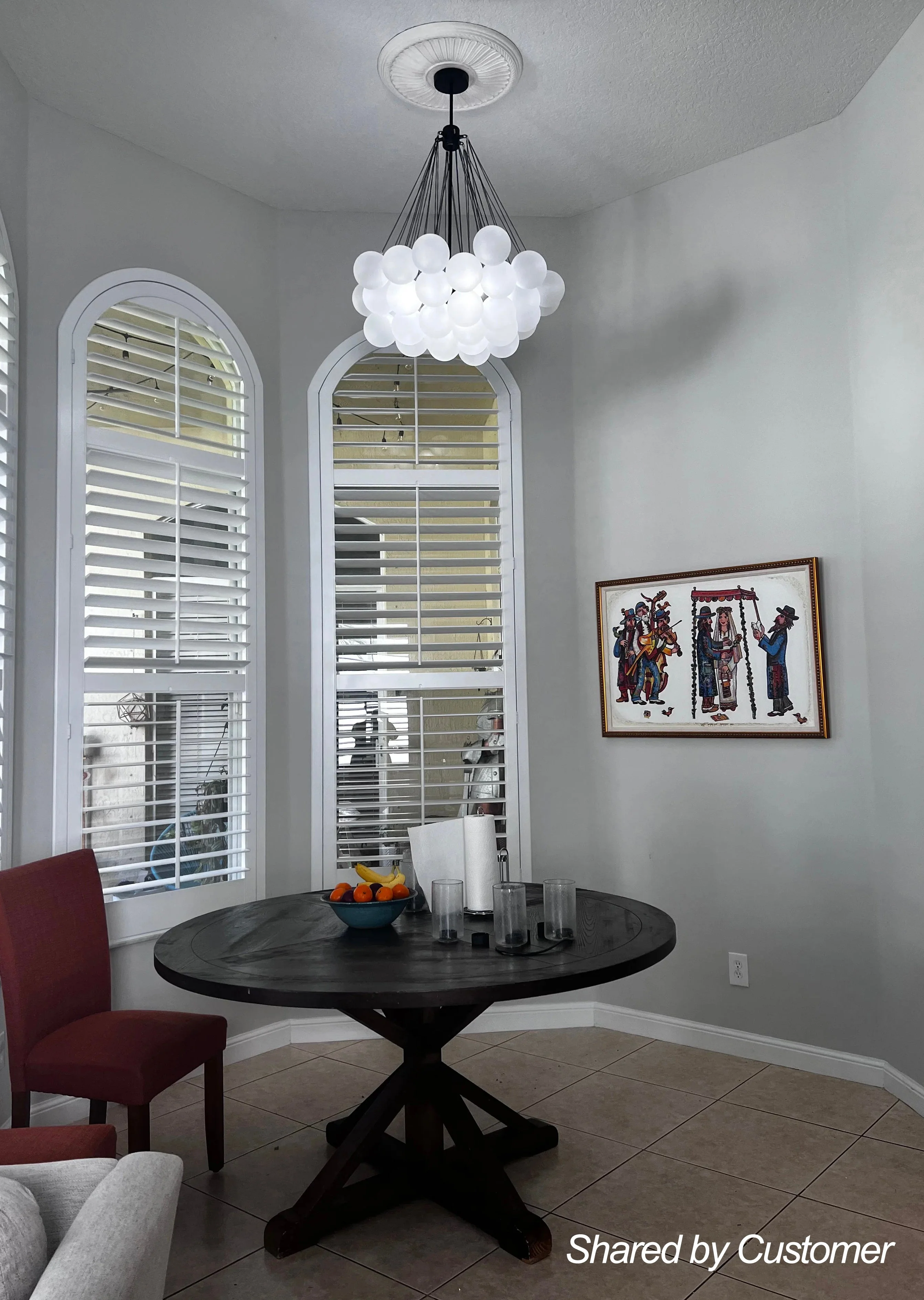 Cluster Frosted Glass Bubble Chandelier - Image 4