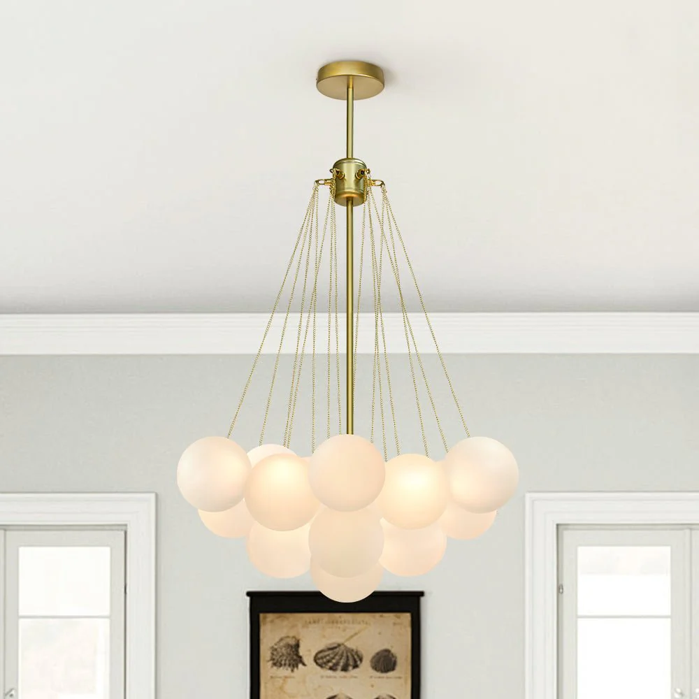 Cluster Frosted Glass Bubble Chandelier - Image 6