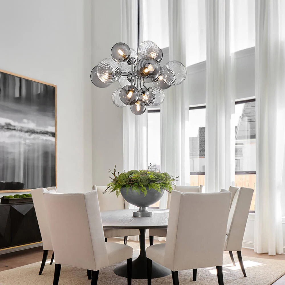 Cluster Glass Globe Bubble Chandelier 23.6"/31.5" Wide Large Chandelier - Image 2